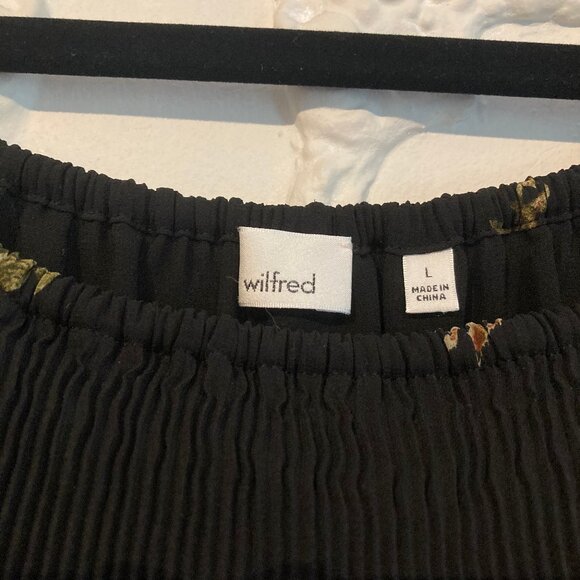 Aritzia Wilfred off the shoulder Talence floral blouse size L - Picture 6 of 10